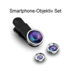 Smartphone-Objektiv Set (Makro, Fisheye, Weitwinkel)